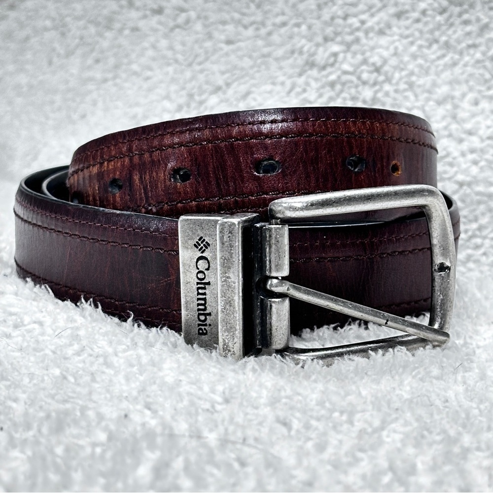 Columbia Genuine Leather Reversible Brown / Black Belt , Outdoor, cabincore 38
